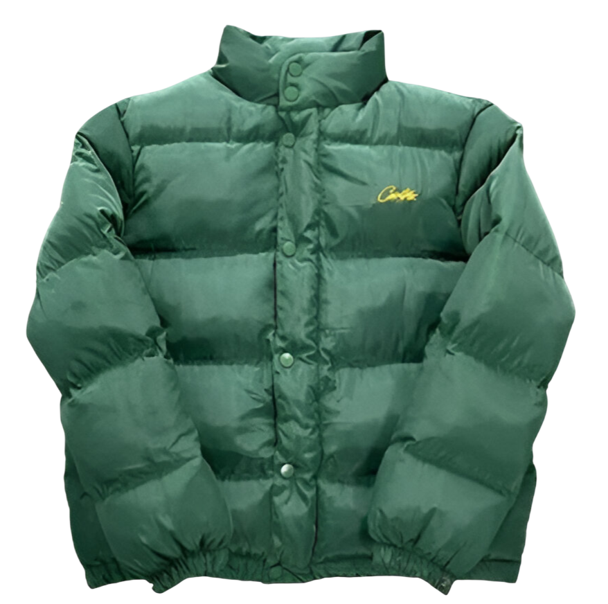 Corteiz Puffer Jacket Green, Gray